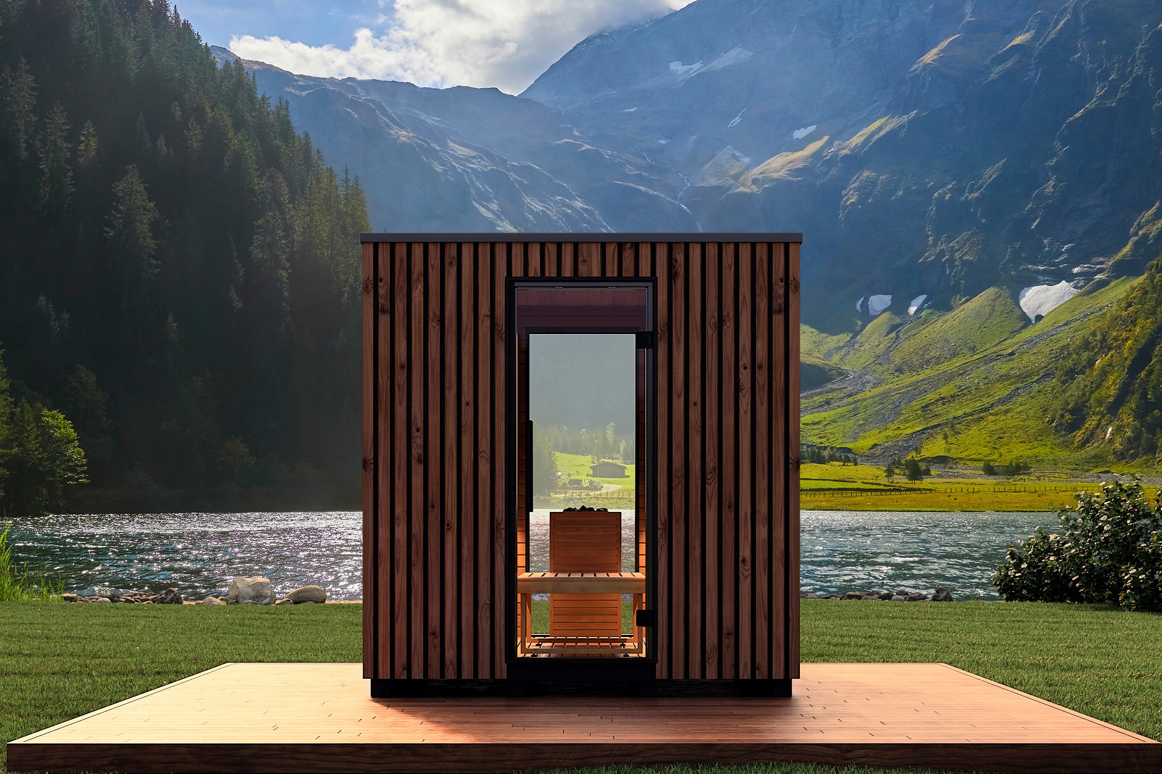 Finse sauna voor thuis - buiten sauna Garda