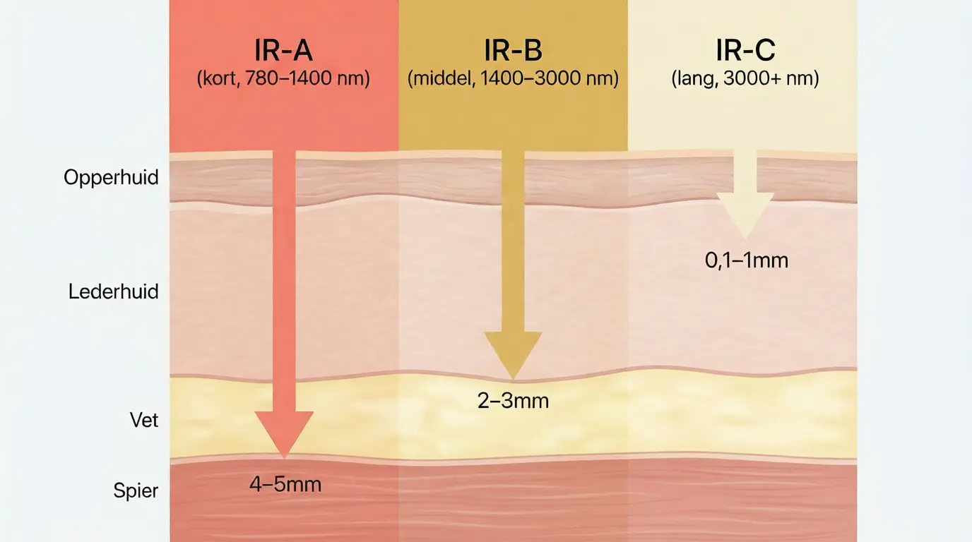 IR indringdiepte diagram